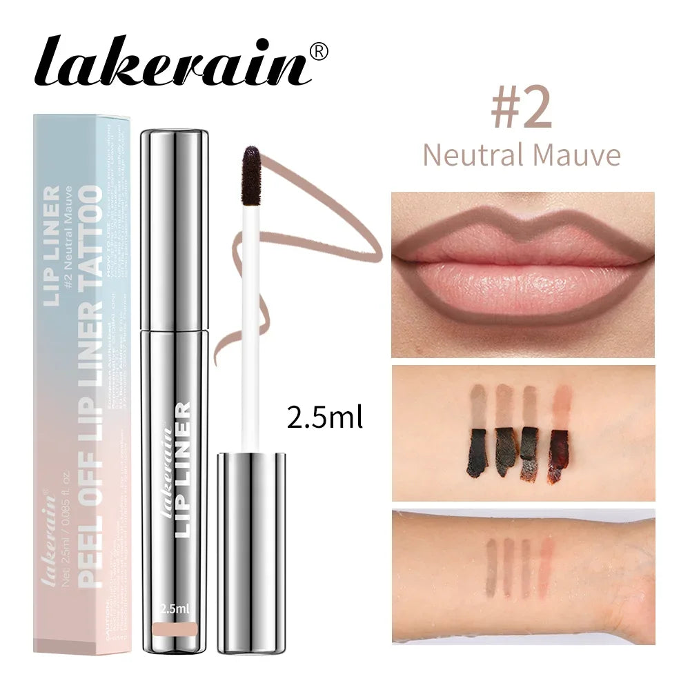 Lip Liner Peel Off Tattoo Lipgloss 4Colors Waterproof
