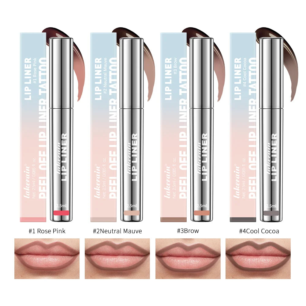 Lip Liner Peel Off Tattoo Lipgloss 4Colors Waterproof
