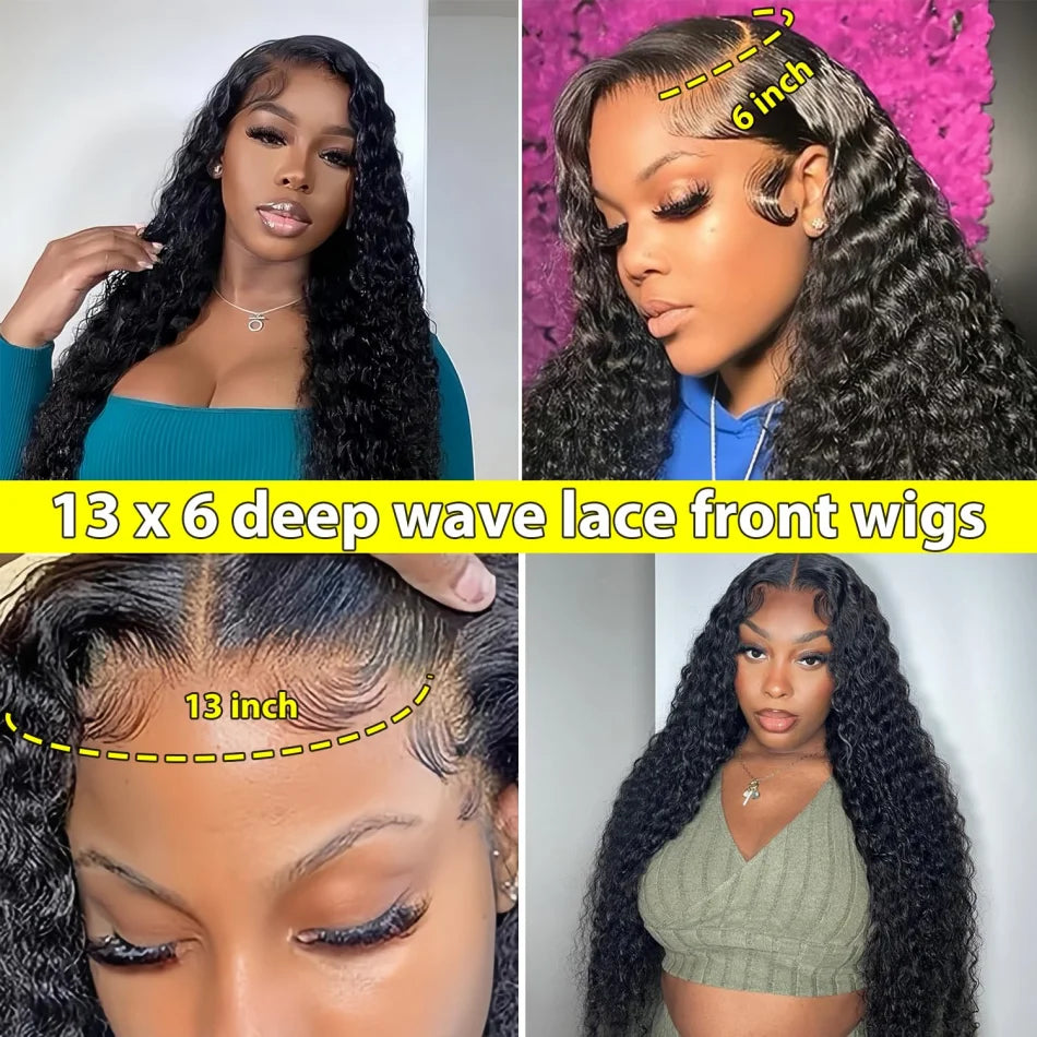 black wave Lace Front Human Hair Wig