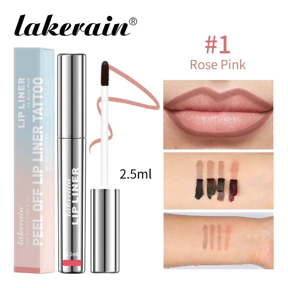 Lip Liner Peel Off Tattoo Lipgloss 4Colors Waterproof
