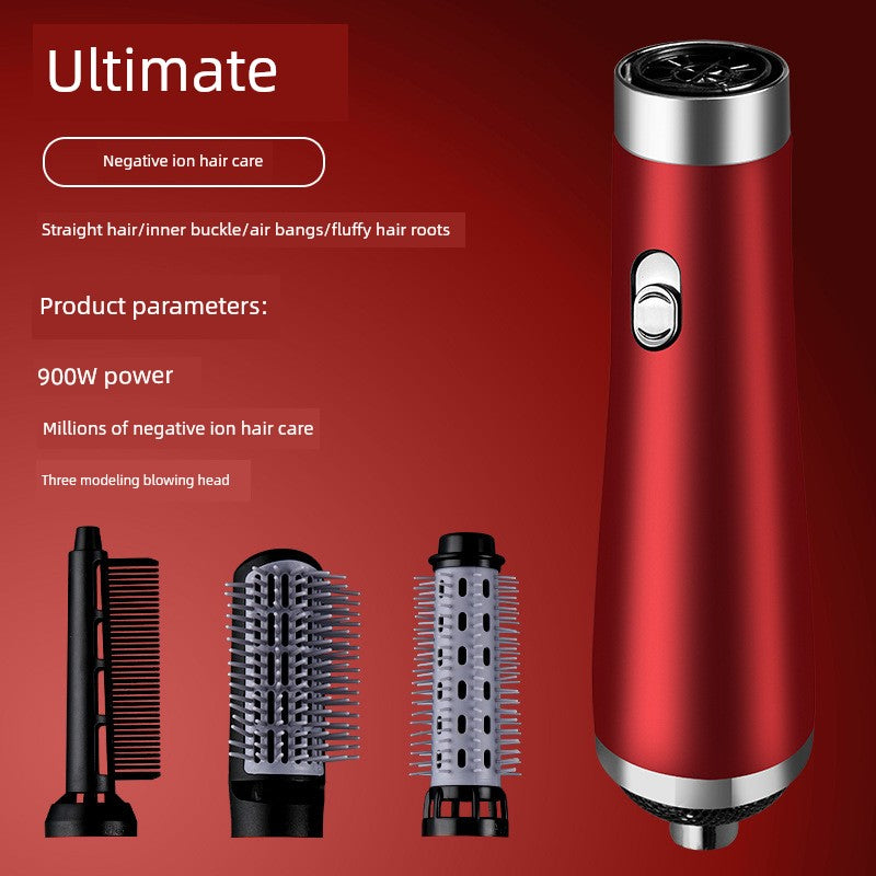 Cross-Border Six-in-One High-Speed Hair Dryer Hair Dryer Hair Straightener and Curler Brush Hot Air Comb Hair Salon Modeling Anion Hair Dryer