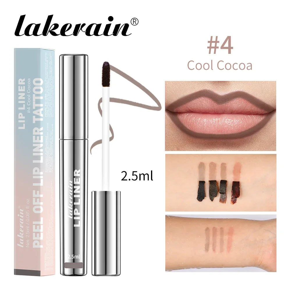 Lip Liner Peel Off Tattoo Lipgloss 4Colors Waterproof