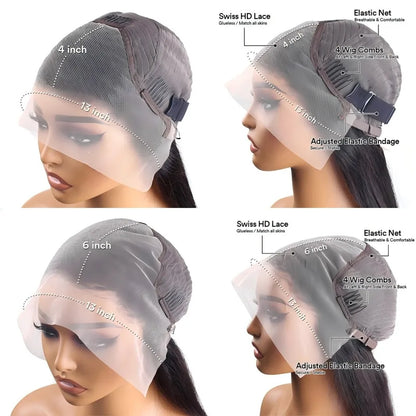 black wave Lace Front Human Hair Wig