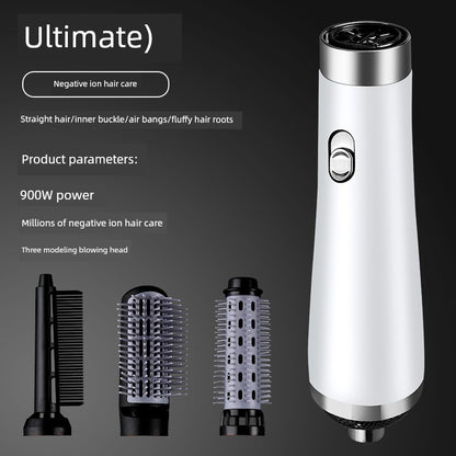 Cross-Border Six-in-One High-Speed Hair Dryer Hair Dryer Hair Straightener and Curler Brush Hot Air Comb Hair Salon Modeling Anion Hair Dryer