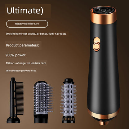 Cross-Border Six-in-One High-Speed Hair Dryer Hair Dryer Hair Straightener and Curler Brush Hot Air Comb Hair Salon Modeling Anion Hair Dryer